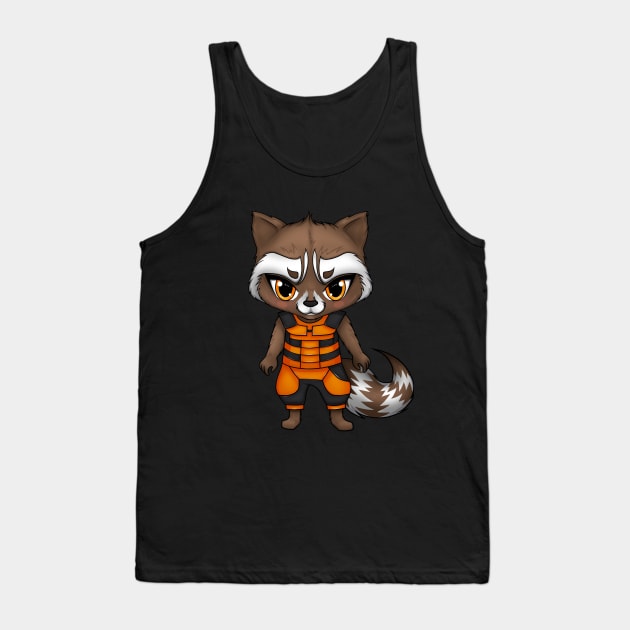 Chibi Rocket Raccoon Tank Top by Purplehate